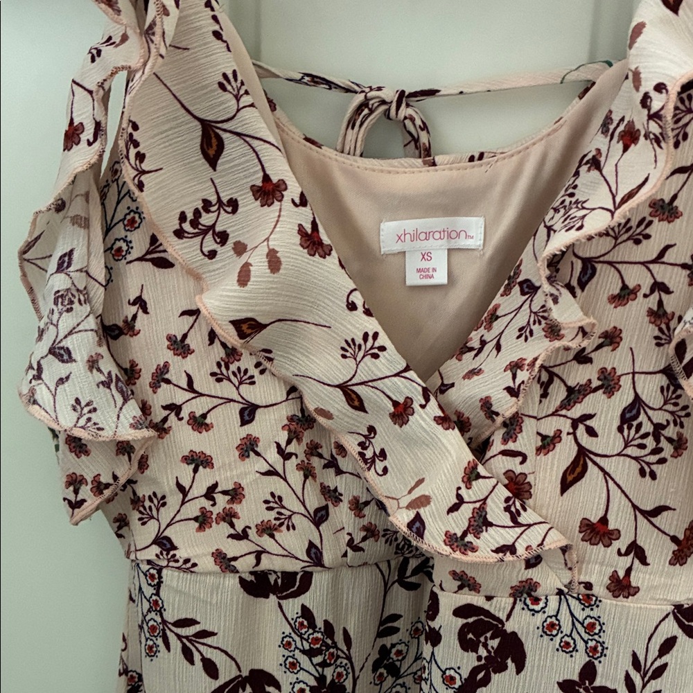 Xhilaration Pink and Purple Floral Maxi Dress - Picture 2 of 6